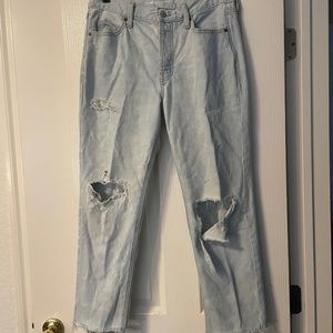 Ol Navy High Rise Slouchy Straight Jeans Sz 4